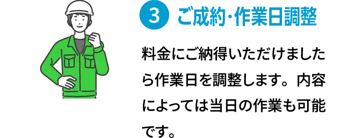 3.ご成約・作業日調整